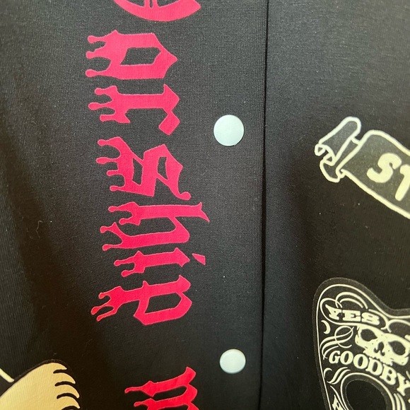 Stay Creepy, Worship me, Varsity Letterman’s Jacket Women’s Sz M - Picture 16 of 16